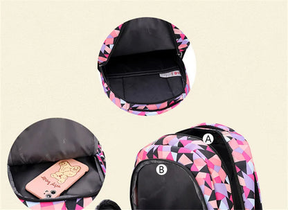 School Bags for Teenagers Girls Schoolbag Large Capacity Boys Printing School Backpack Set Rucksack Bagpack Kids Cute Book Bags