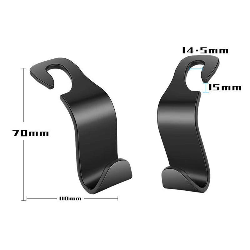 Universal Car Seat Back Hook Phone Holder PP Car Accessories Interior Portable Storage Hook for Car Bag Purse Cloth Hanger Drop