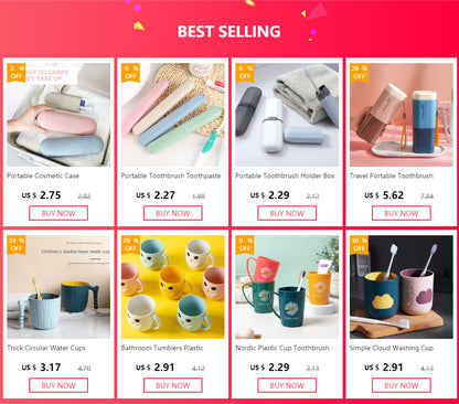Travel Portable Toothbrush Toothpaste Holder Storage Case Box Organizer Household Storage Cup Outdoor Holder Bathroom Accessorie