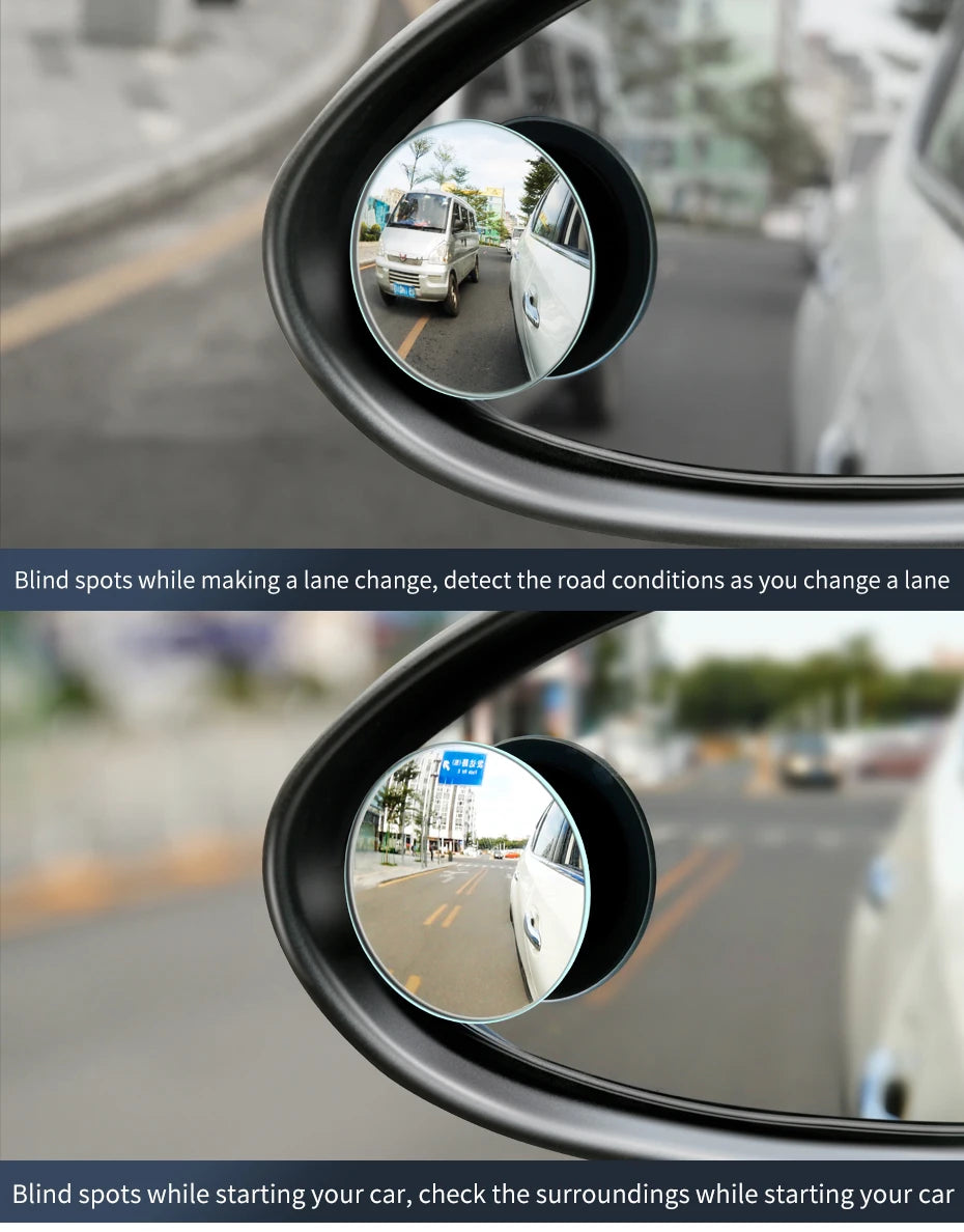 Baseus 2pcs Car Rear View Mirror Full Vision 360 Degree Wide Anger Parking Assitant Waterproof Auto Rearview Blind Spot Mirror