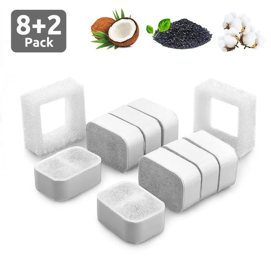 10PCS Pet Water Fountain Replacement Filter Activated Carbon Filters  for Ipettie #CW