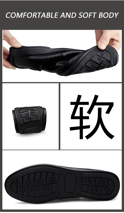 Quality Men Slippers Leather Men Mules Half Shoe Loafers Moccasins Outdoor Non-slip Black Beach Sandals Slides Zapato Hombre