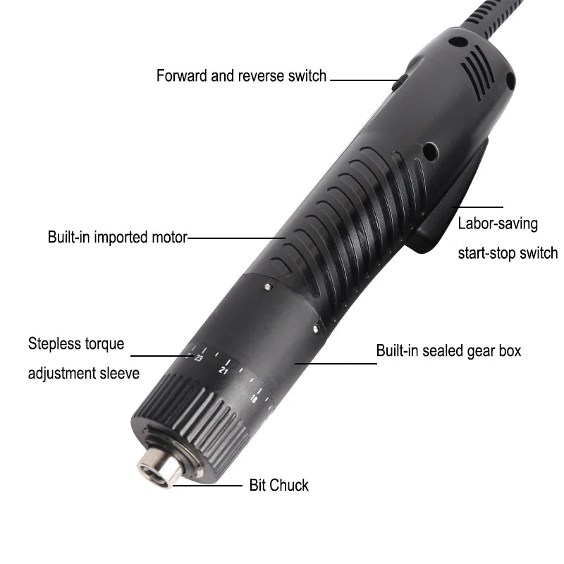 New Industrial Electric Screwdriver Adjustable Torque Electrical Powerful Impact Hand Drill Multifunctional Tools Drill Driver