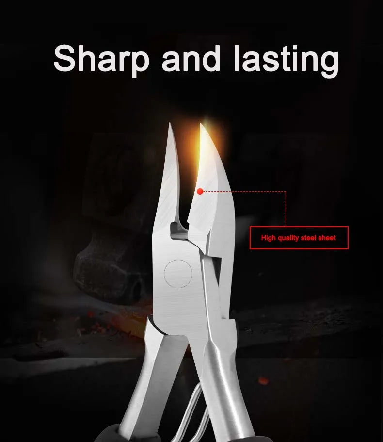 Toe Nail Clippers Remove Dead Skin Nail Correction Nippers Ingrown Toenail Cuticle Scissor Edge Cutter Thick Pedicure Care Tool