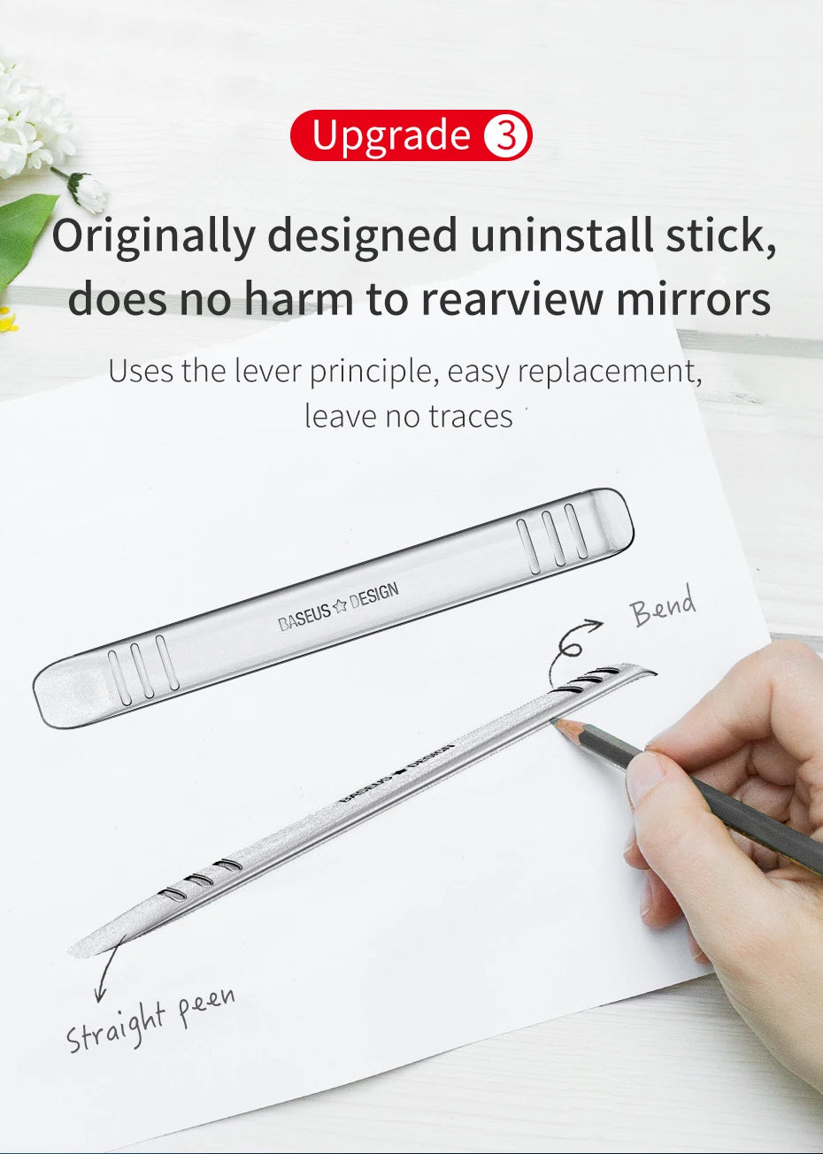 Baseus 2pcs Car Rear View Mirror Full Vision 360 Degree Wide Anger Parking Assitant Waterproof Auto Rearview Blind Spot Mirror