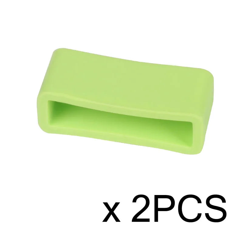 2PCS Watch Accessories Silicone Bezel Ring Watch Loop For Rubber Strap Loop Rubber Band Buckle With Ring Withings Loop