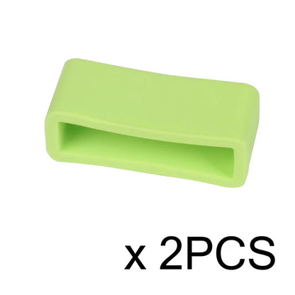 2PCS Watch Accessories Silicone Bezel Ring Watch Loop For Rubber Strap Loop Rubber Band Buckle With Ring Withings Loop