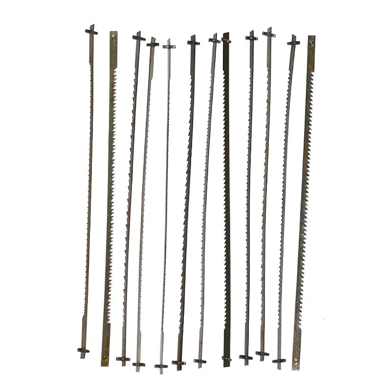 12x Pinned Scroll Saw Blades Woodworking Power Tools Accessories 127mm Black