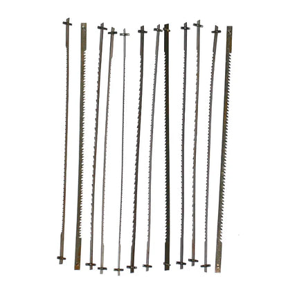 12x Pinned Scroll Saw Blades Woodworking Power Tools Accessories 127mm Black