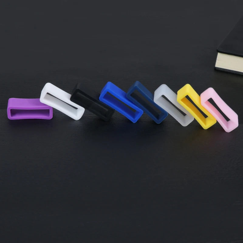 2PCS Watch Accessories Silicone Bezel Ring Watch Loop For Rubber Strap Loop Rubber Band Buckle With Ring Withings Loop