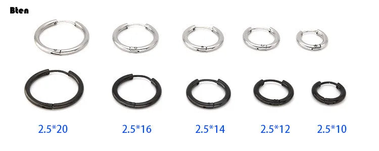 Hoop Earrings Women Gold /Rose Gold/Black Color Round Circle Earring Ear Ring Clip Earrings aretes Mujer