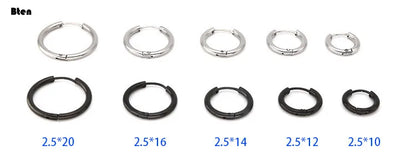 Hoop Earrings Women Gold /Rose Gold/Black Color Round Circle Earring Ear Ring Clip Earrings aretes Mujer