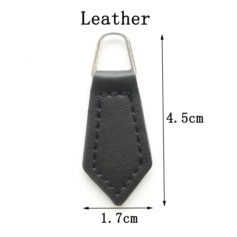 1 Pcs Artificial Leather Zipper Sliders Backpack Apparel Accessories for Pull Strap Pendant Cord Zipper Head DIY Apparel Sewing