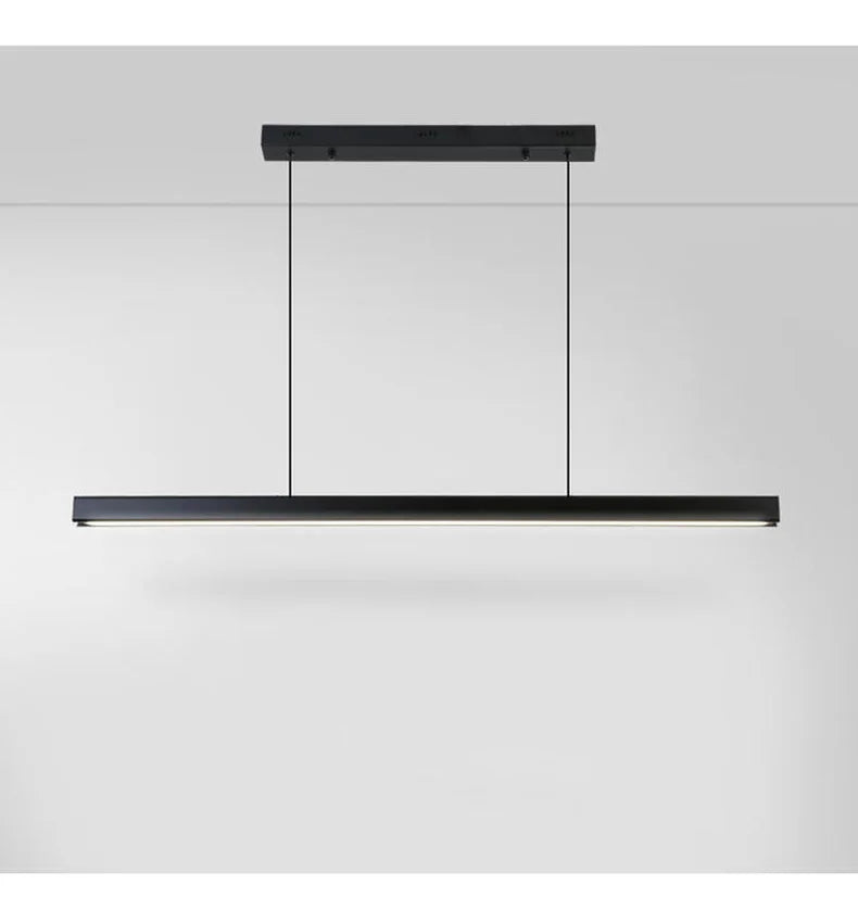 One word minimalist dining room chandelier modern long strip dining table lamp luxury dining room bar table lamp office light
