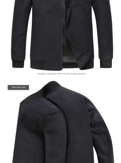 New Brand Casual Fashion Baseball Collar Autumn Winter Mens Coat 2025 Men Clothing Fashion Jacket Solid Classic Windbreaker