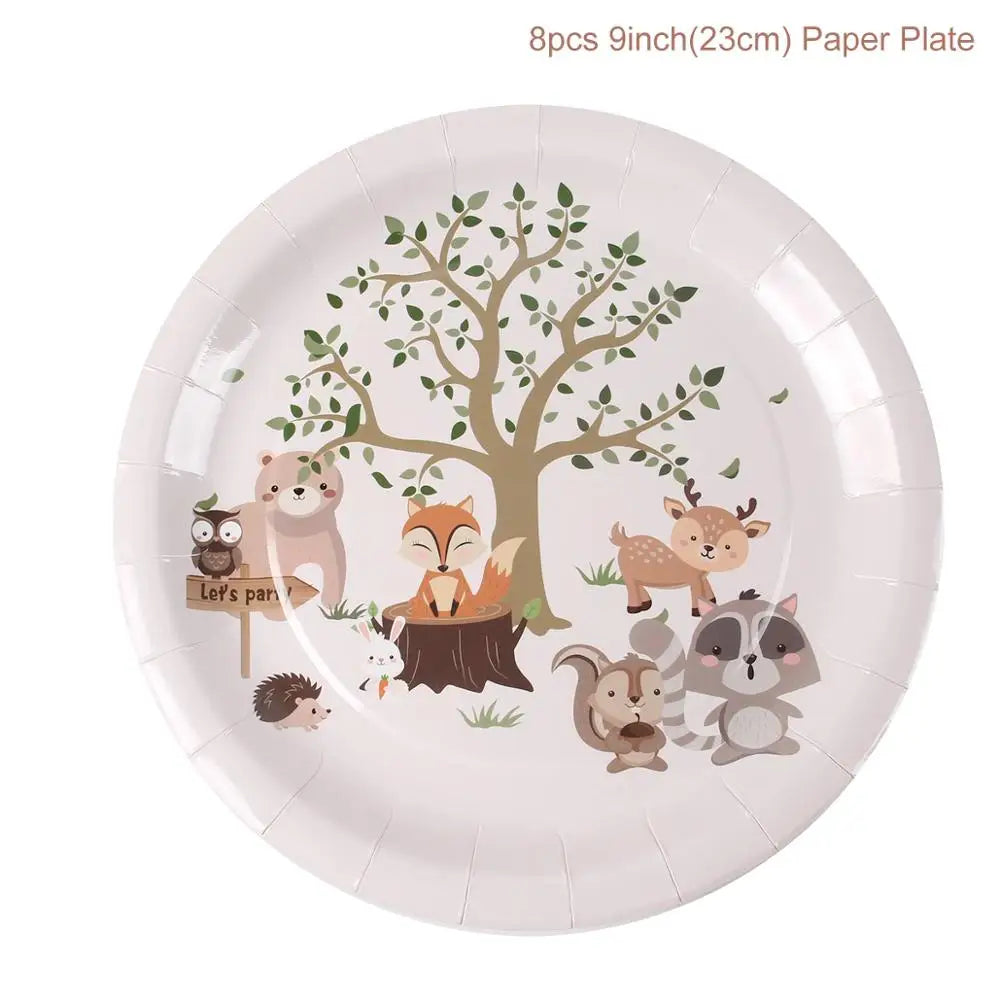 Staraise Woodland Animal Party Safari Jungle DIY Party Decor Birthday Party Decoration Kids Woodland Theme Party Baby Shower