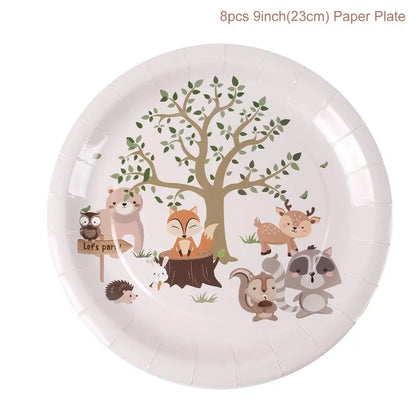 Staraise Woodland Animal Party Safari Jungle DIY Party Decor Birthday Party Decoration Kids Woodland Theme Party Baby Shower