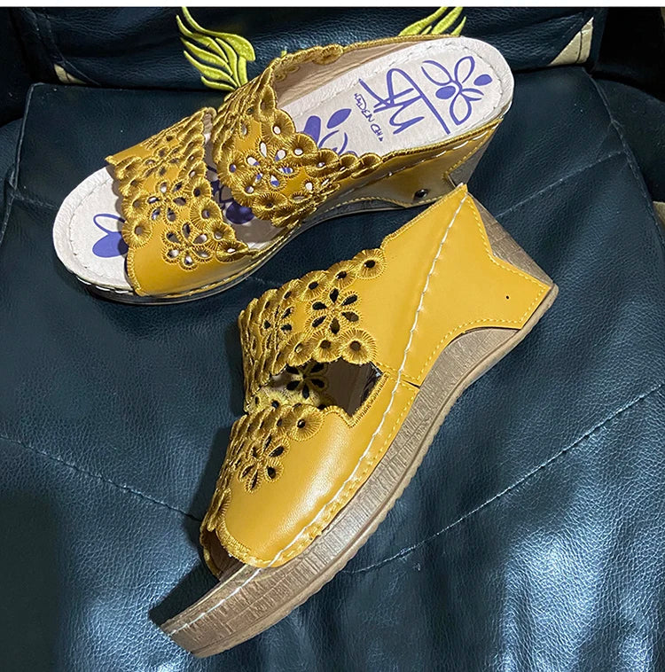 Women's sandal Wedge women shoes Summer Beach Sandal Women Fashion Gladiator Flat shoes gladiator sandal women Sandalias mujer