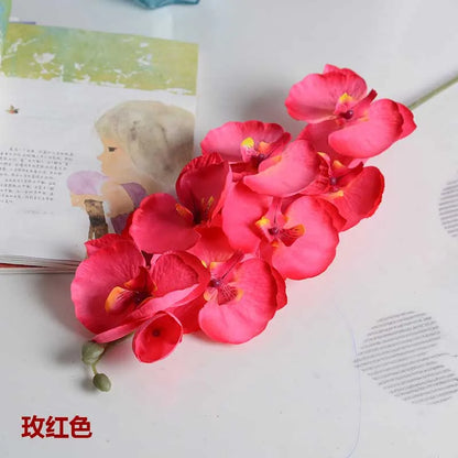 3D Artificial Butterfly Orchid Flowers Fake Moth flor Orchid Flower for Home Wedding DIY Decoration Real Touch Home Decorations