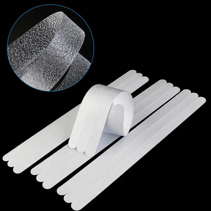 30pcs Anti Slip Strips Transparent Shower Stickers Shower Treads Non Slip Strips for Clear Waterproof Tapes Showers Stairs