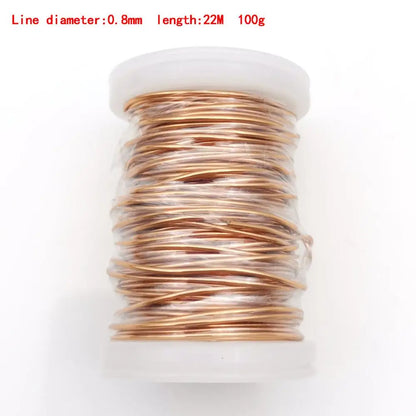 0.13mm 0.25mm 0.51mm 1mm 1.25mm copper wire Magnet Wire Enameled Copper Winding wire Coil Copper Wire Winding wire Weight 100g