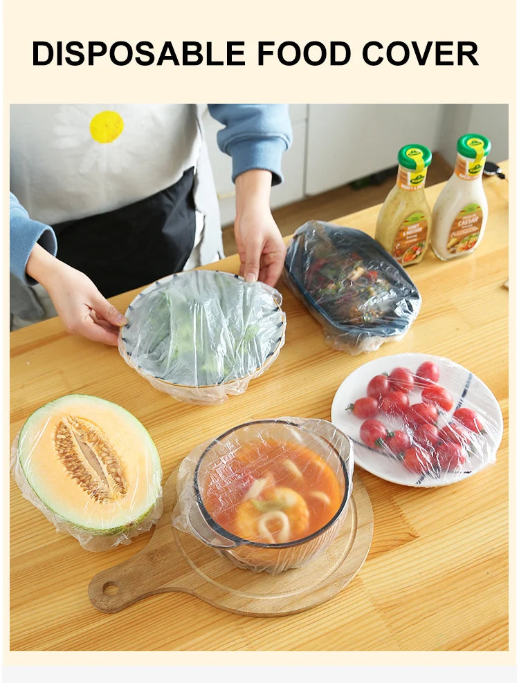 Disposable Food Storage Covers Bags for Bowls Plates Dishes Shower Cap Reusable Food Storage Elastic Fresh Keeping Silicone Lid
