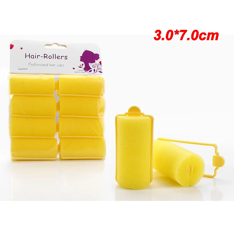 2 Packs 20mm Sponge Hair Rollers Foam Curlers with Buckle Soft Pillar Locking Closure Curling Cute Roller Wave Formers Hair 1544