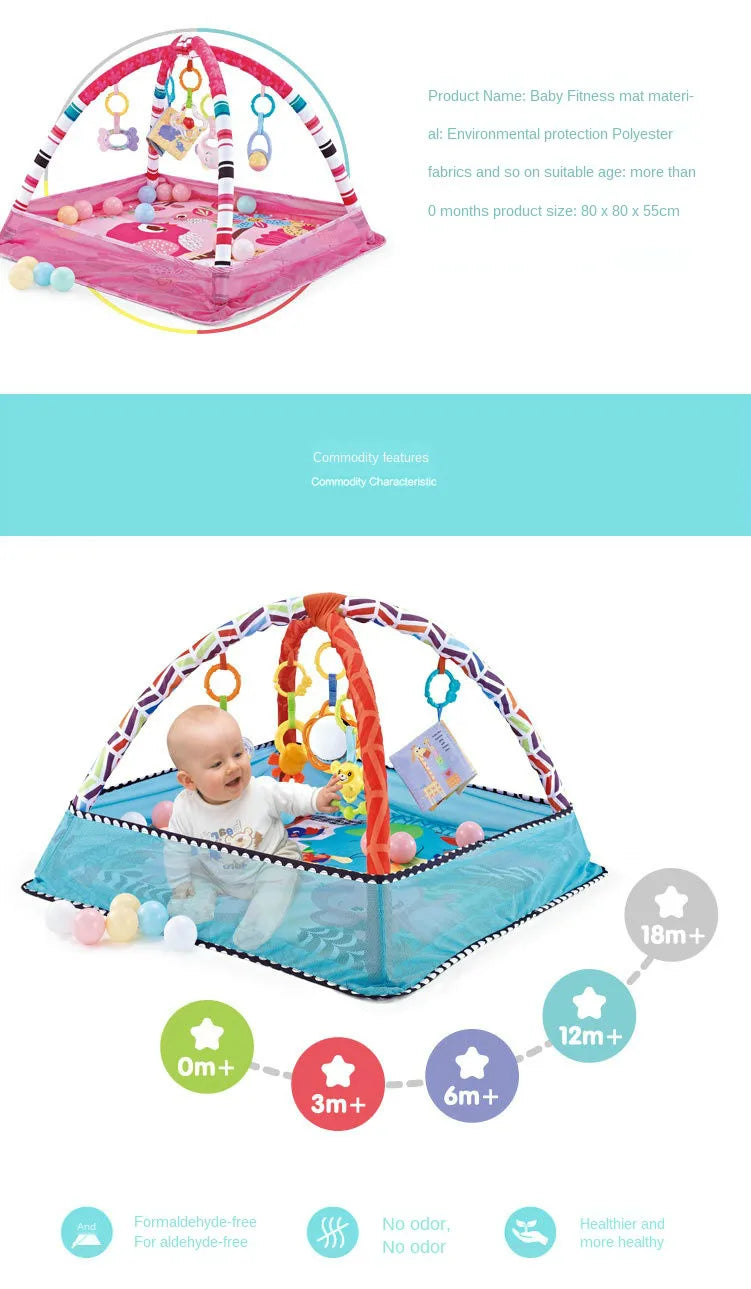 Baby Fitness Frame Crawling Game Blanket Multifunctional Educational Mat Fence Crawling Blanket Infant Rug Enlightenment Toys
