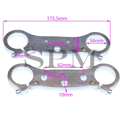 49CC Mini Sports Car Steering Gear Up and Down Connected Front Fork Parts 1 Pair Up and Down