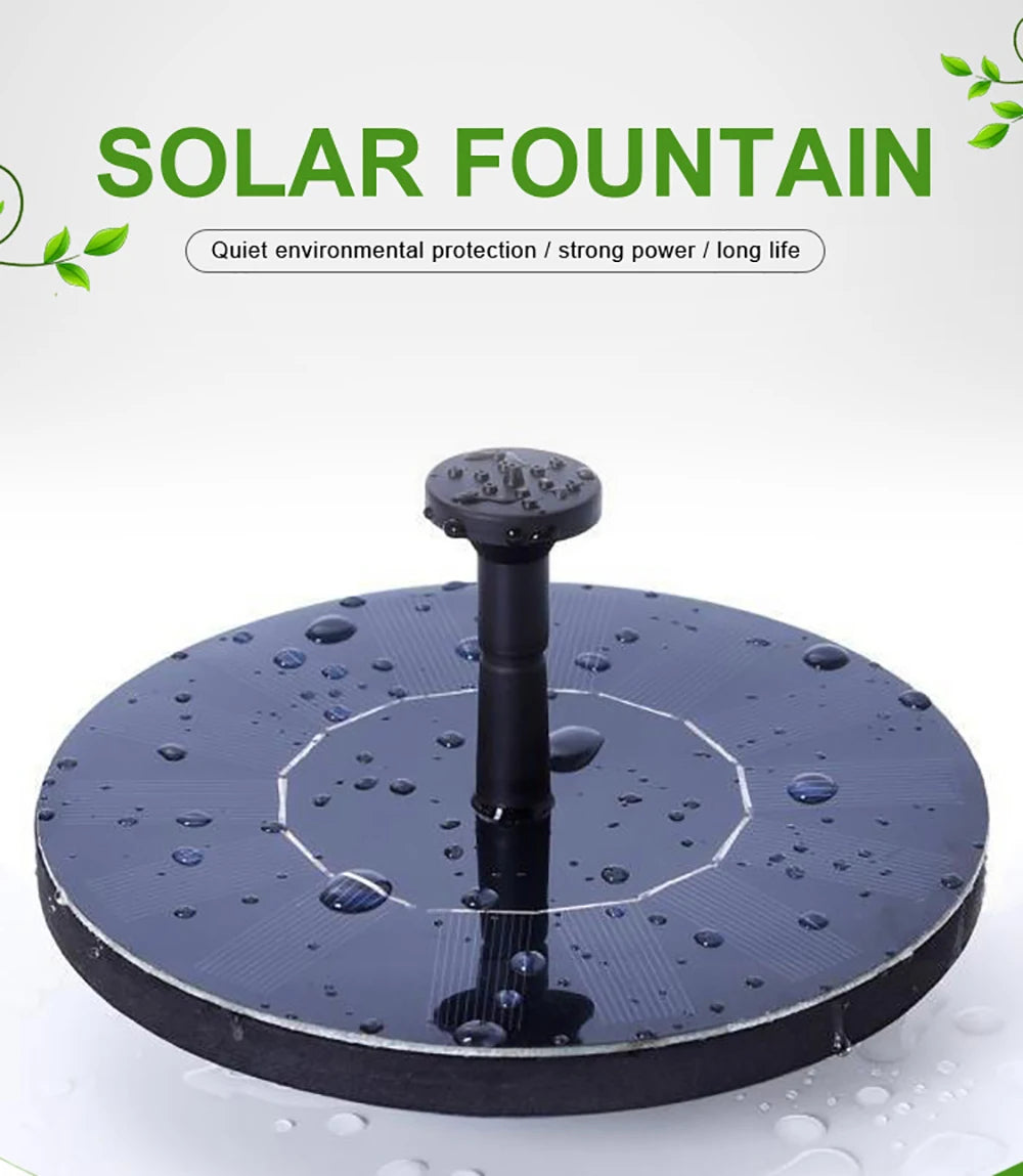 Waterfall Fountain Mini Solar Water Fountain Pool Pond Garden Decoration Outdoor Bird Bath Solar Powered Fountain Floating Water
