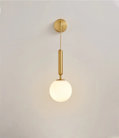 Decorative Modern Wall Lamp with Glass Shade Bedside Bedroom Loft Design Up Down Iron Led Wall Lights Gold for Home Mirror E27