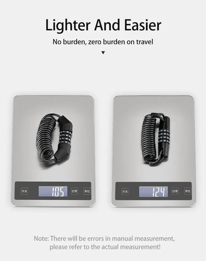 ROCKBROS Mini Password Lock Anti-theft Bicycle Durable Steel Wire Lock Helmet Lock Chain Bike Frame Lock Bike Accessories