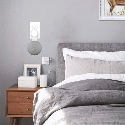 Outlet Wall Mount Stand For Google Home Mini (1st Gen) Google Nest Mini (2st Gen) Cord Management For Google Mini Speaker Holder