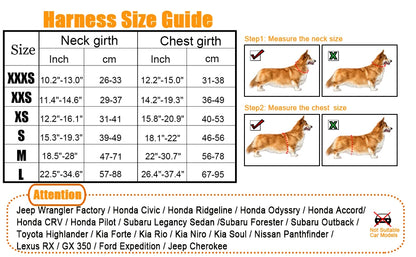 Dog Seatbelt Harness Pet Seat Belt Double Breathable Mesh Cloth Vest Adjustable Dog Connecting Belt and Car Seat Belt Extender