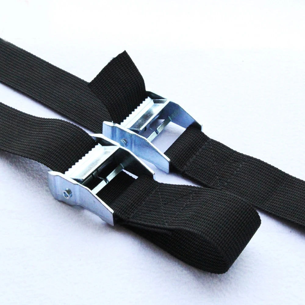 New 6M*25mm Black Tie Down Strap Strong Ratchet Belt Luggage Bag Cargo Lashing With Metal Buckle Dropshipping