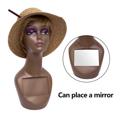 Mannequin Head Without Shoulders Female Head Model Manikin Mannequin Wig Scarf Glasses Hat Cap Display Wig Stand Head Doll Head