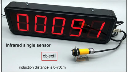 LED Digital Large Screen Electrostatic Induction Counter Infrared Automatic Production Line Pipeline Counting Electronic Counter