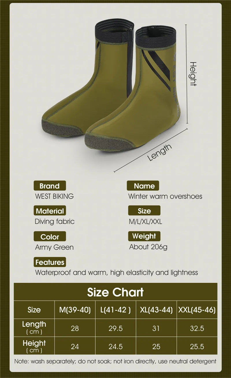 WEST BIKING Bicycle Half Shoe Cover Windproof Non-slip Cycling Boot Cover MTB Road Bike Waterproof Overshoes Bicycle Equipment
