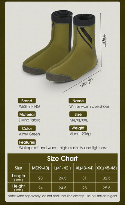 WEST BIKING Bicycle Half Shoe Cover Windproof Non-slip Cycling Boot Cover MTB Road Bike Waterproof Overshoes Bicycle Equipment