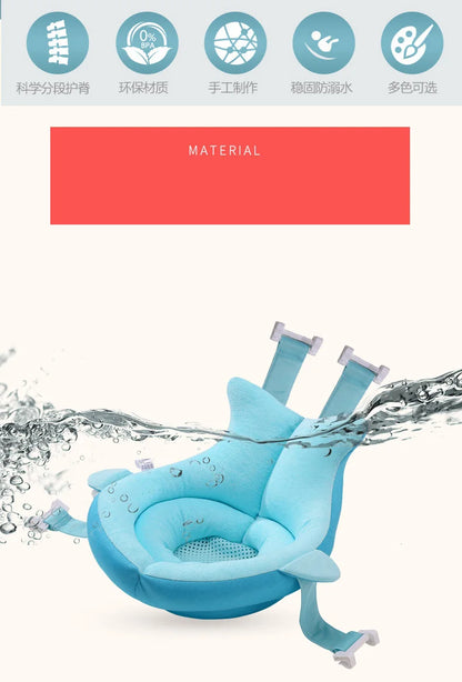 Baby Shower Bath Tub Pad Non-Slip Bathtub Mat Newborn Safety Security Bath Support Cushion Animal Soft Pillow Care Accessories