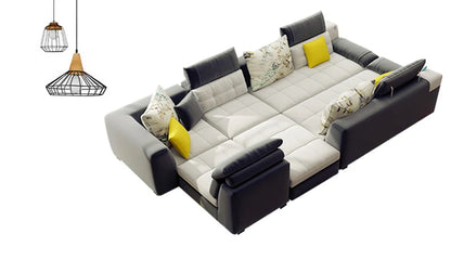 Living Room Sofa set U Home Furniture modern linen hemp fabric sectional sofas American country muebles de sala moveis para casa