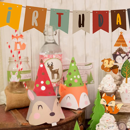 Staraise Woodland Animal Party Safari Jungle DIY Party Decor Birthday Party Decoration Kids Woodland Theme Party Baby Shower