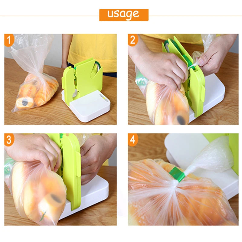 Portable Bag Sealer Sealing Device Food Saver By Sealabag Kitchen Gadgets and Tools Saelabag Seal Anywhere with Tape