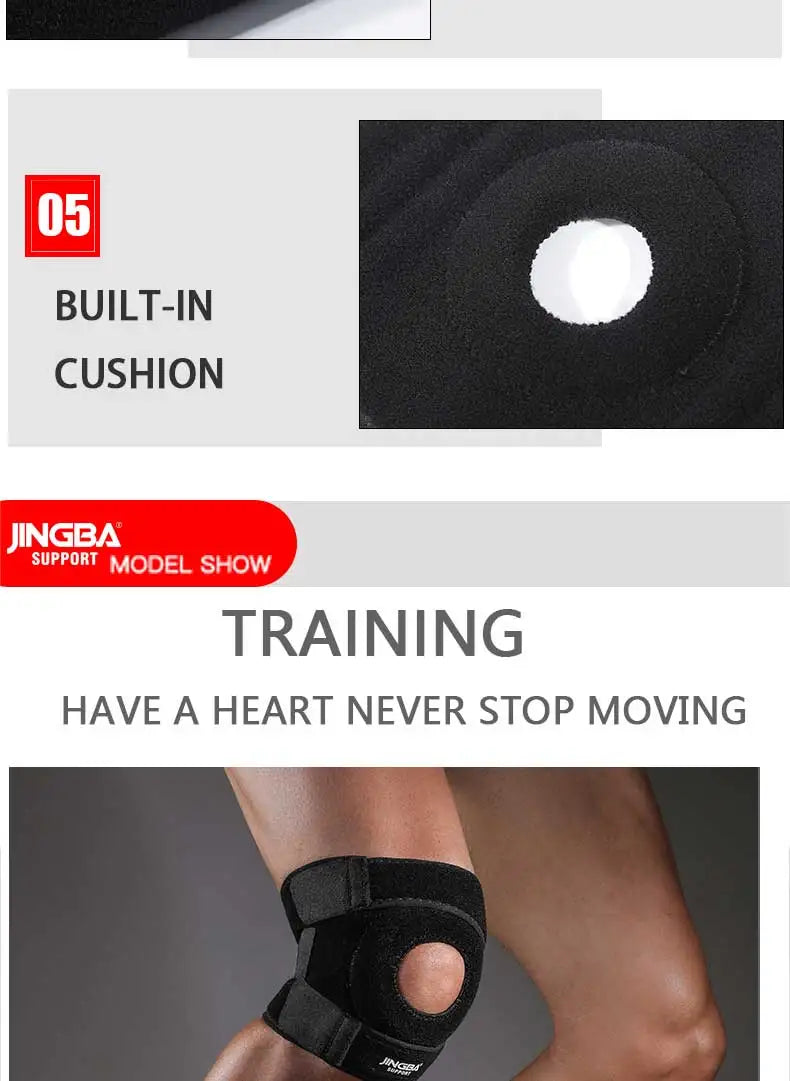 JINGBA SUPPORT 1 PCS Sports Fitness Knee Pads For Joints Protector Kneecap Adjustable Knee Pads Support Joelheira Drop Shipping
