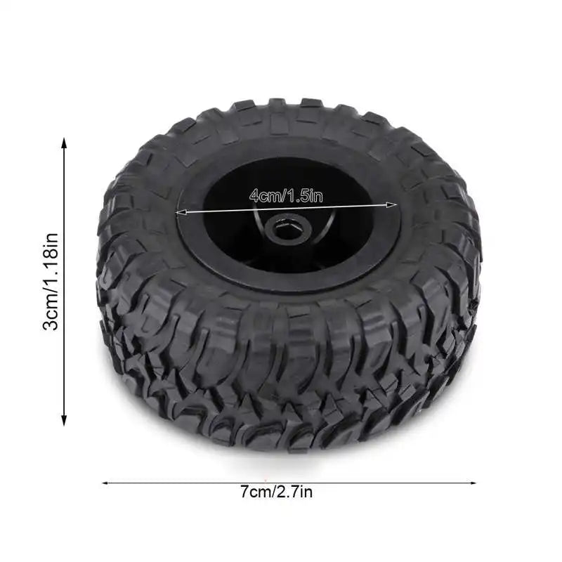 4Pcs 1:16 Crawler Tires Rubber Anti-skid Tyres RC Accessory Remote Control Militaty Car Part