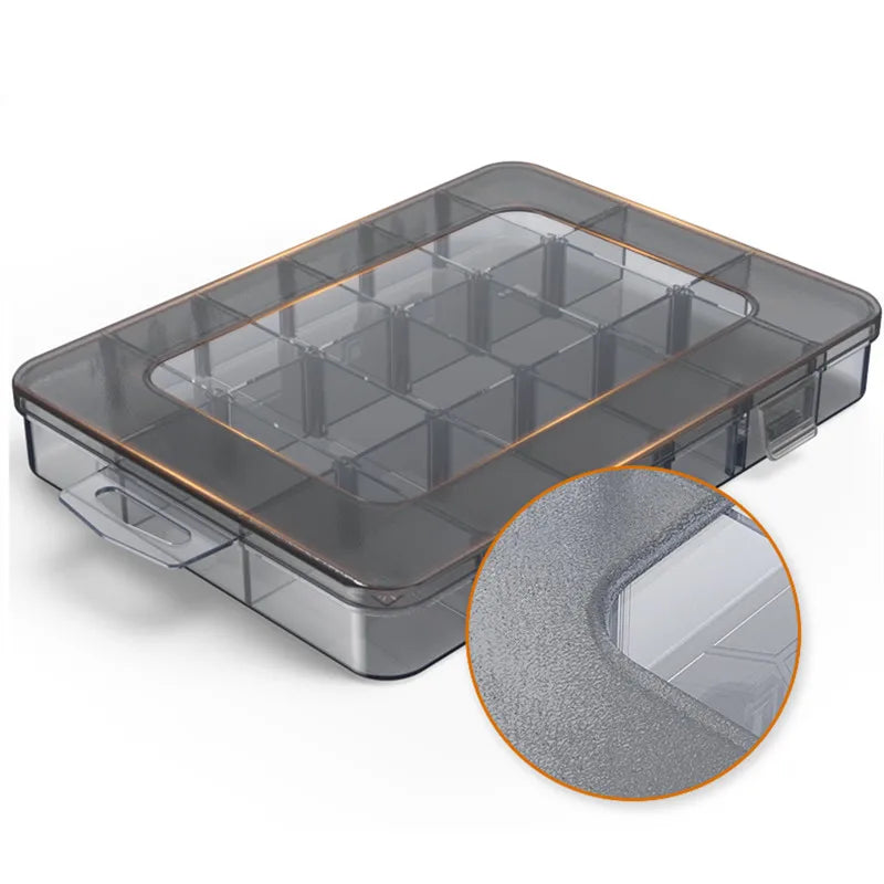 Organizer 9-24 Grids Adjustable Storage Container  Compartment Plastic Storage Box Component Screw Holder Case Display Container