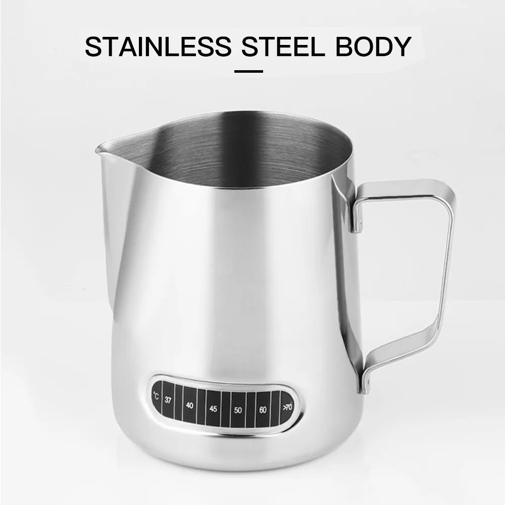 Coffee Latte Milk Frothing Jug Milk Frother Pitcher Stainless Steel Jug Espresso Barista Pitcher Milk Pot Coffee Accessories