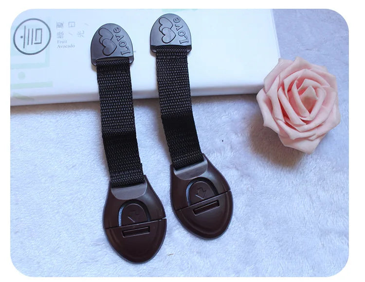 Baby Safety Cabinet Lock Baby Safety Protection Drawer Webbing Safety Lock Baby Anti-pinch Hand Cloth With Child Safety Hook