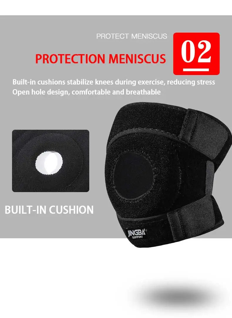 JINGBA SUPPORT 1 PCS Sports Fitness Knee Pads For Joints Protector Kneecap Adjustable Knee Pads Support Joelheira Drop Shipping