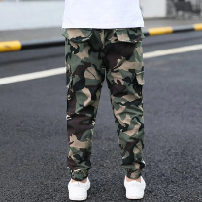 2022 Boys Camouflage Joggers Casual Cargo Pants for Boys Kids Cotton Trousers Clothes Teenage Boys Joggers Clothing 3-14 Years